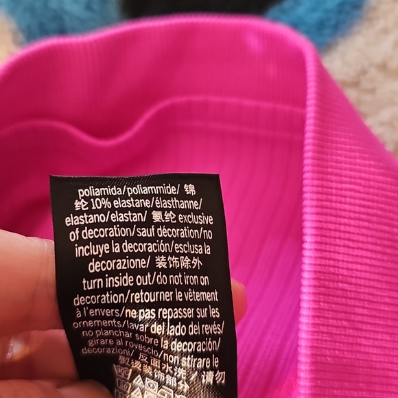 PINK Ribbed Leggings Size M - Picture 3 of 3